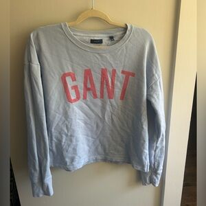 Gant Sky Blue Sweatshirt with Coral Logo